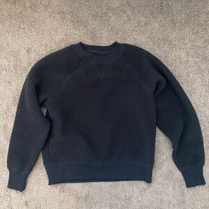 Everlane ReNew Teddy Sweatshirt Medium in Navy